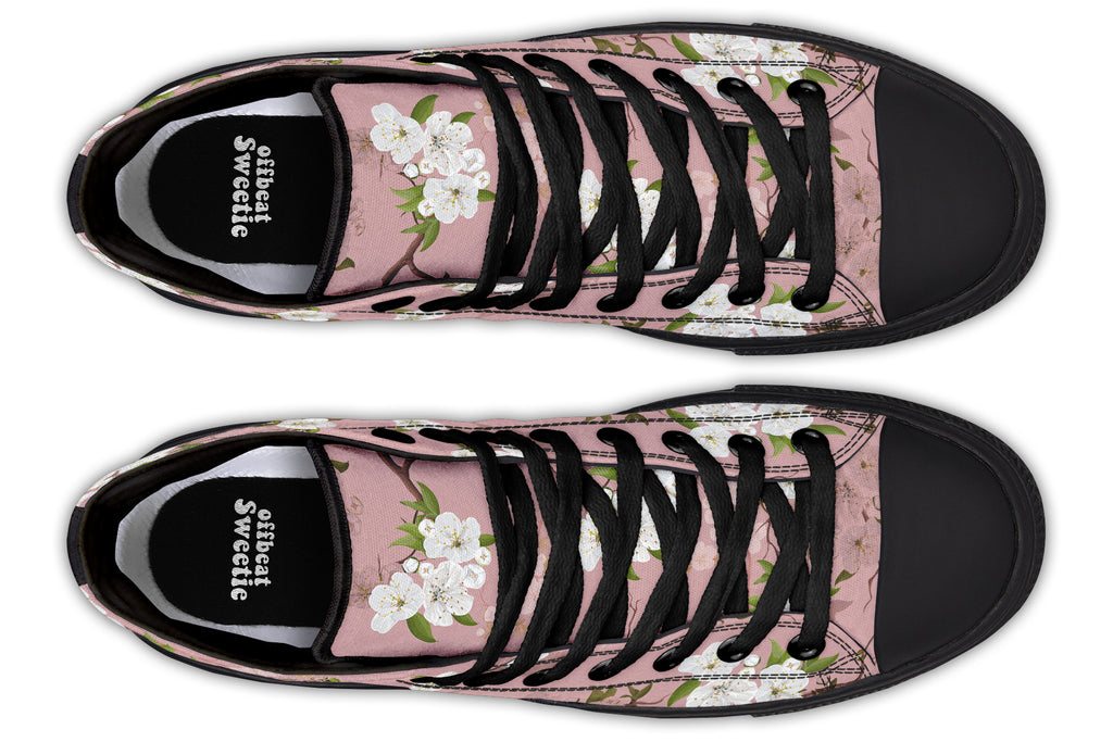 Peach Blossoms High Tops - Offbeat Sweetie