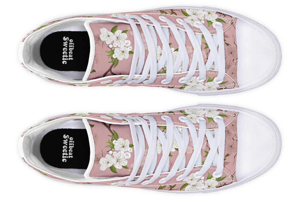 Peach Blossoms High Tops - Offbeat Sweetie