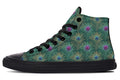 Peacock Feathers High Tops - Offbeat Sweetie