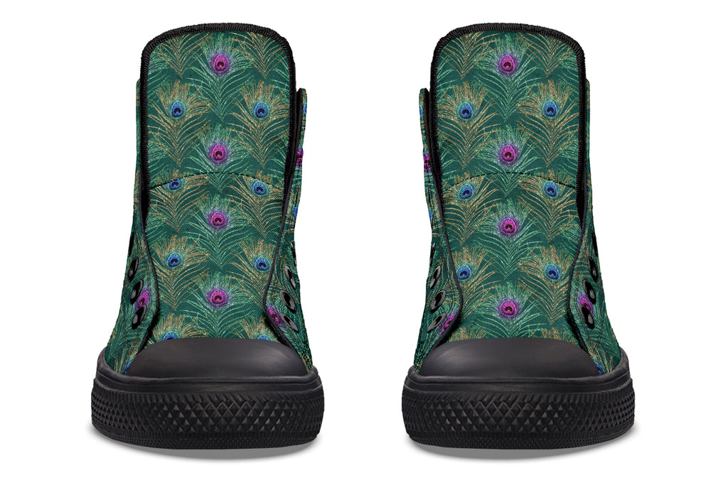 Peacock Feathers High Tops (Wide)