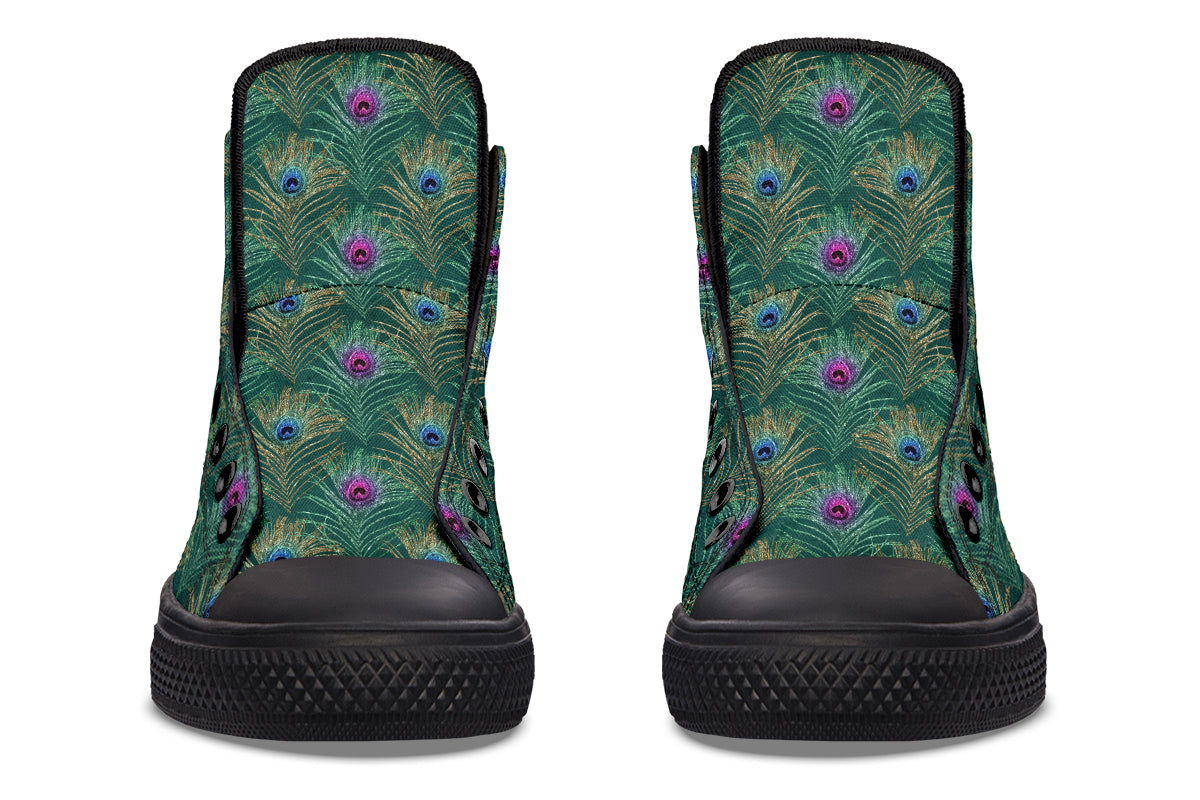 Peacock Feathers High Tops (Wide)