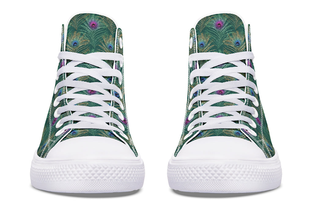 Peacock Feathers High Tops (Wide)