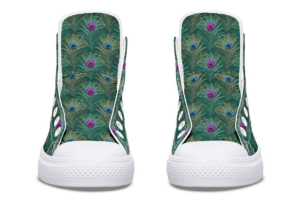 Peacock Feathers High Tops (Wide)