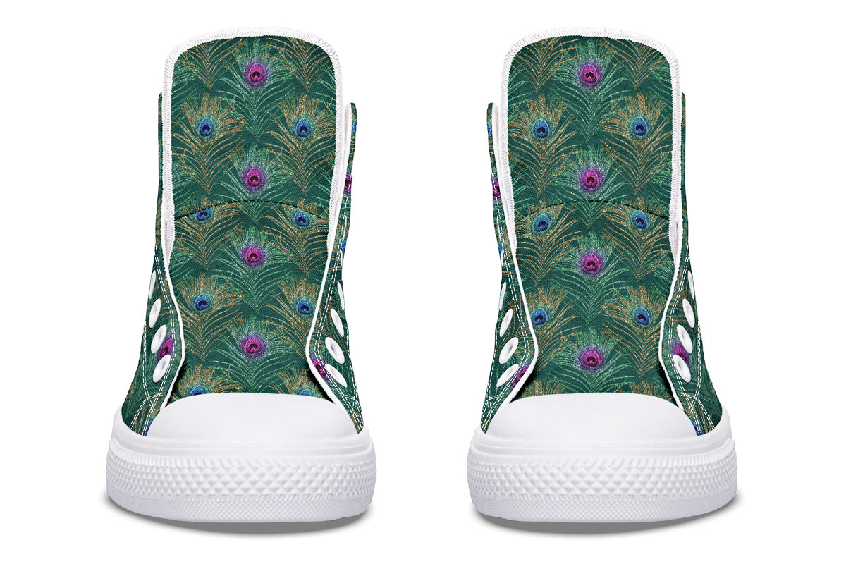 Peacock Feathers High Tops (Wide)