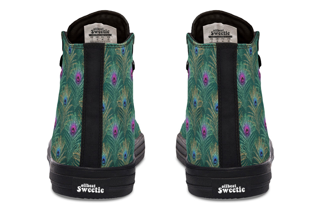 Peacock Feathers High Tops (Wide)