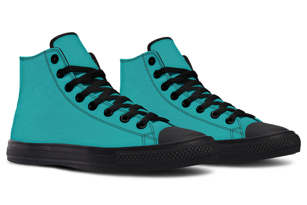 Pennyroyal Teal High Tops (Wide)