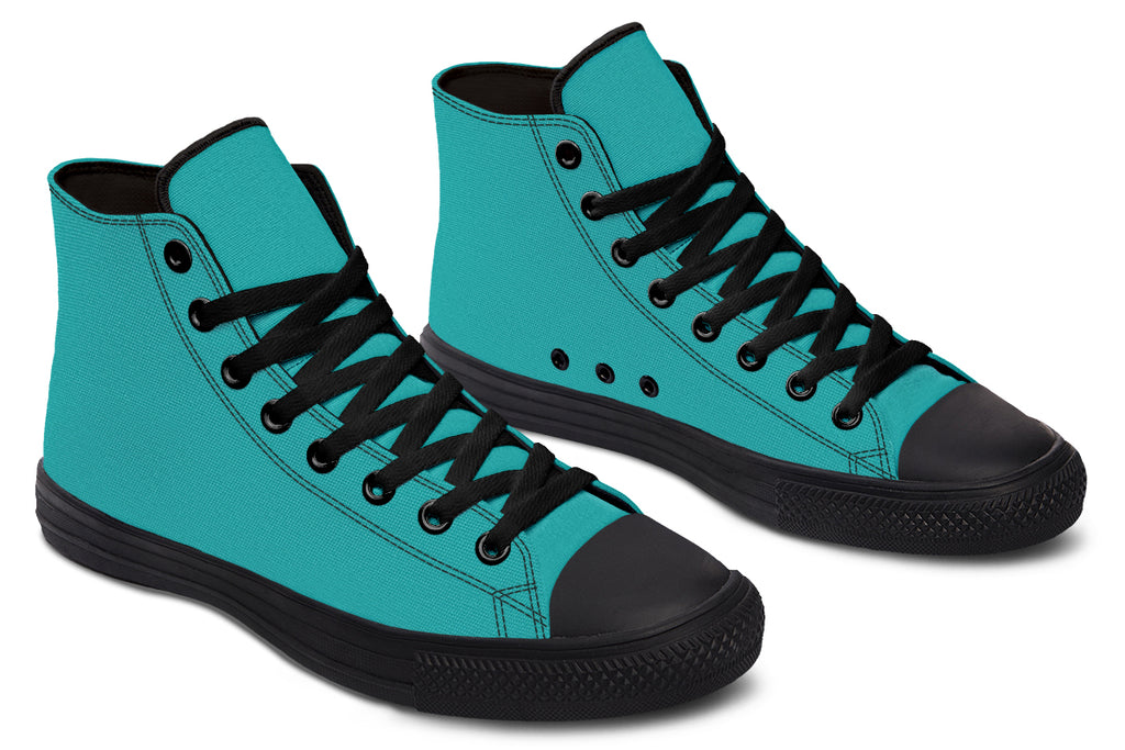 Pennyroyal Teal High Tops (Wide)