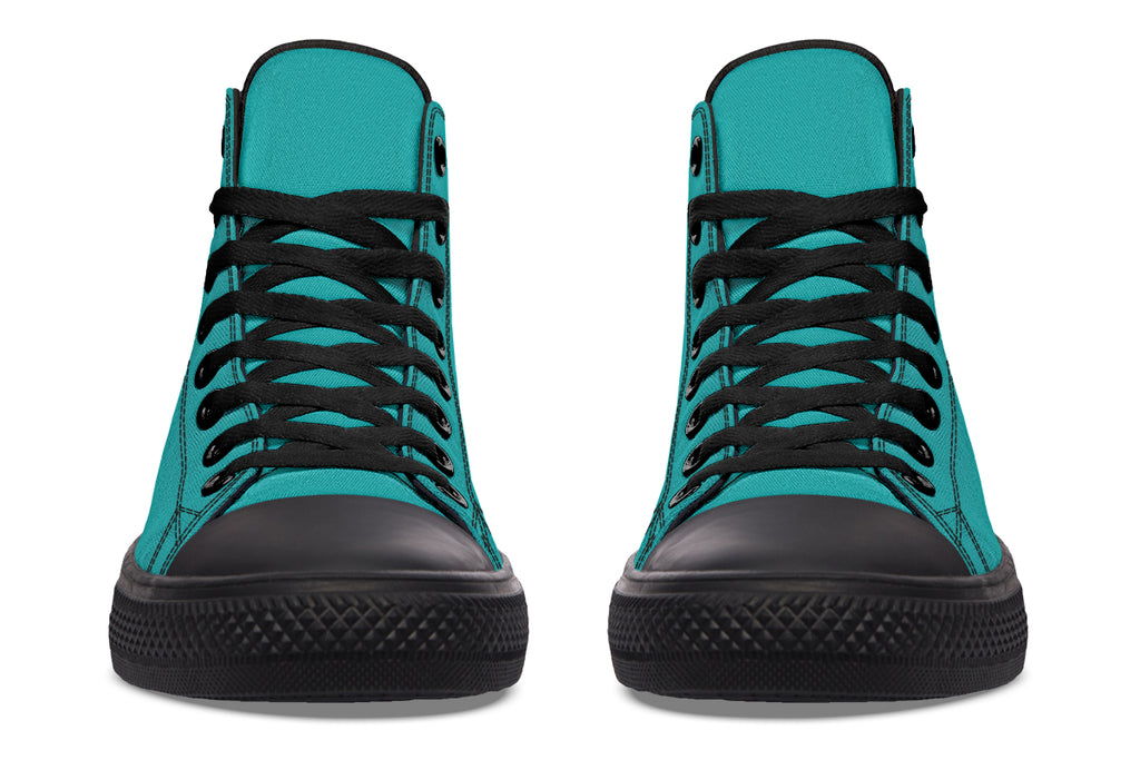 Pennyroyal Teal High Tops (Wide)