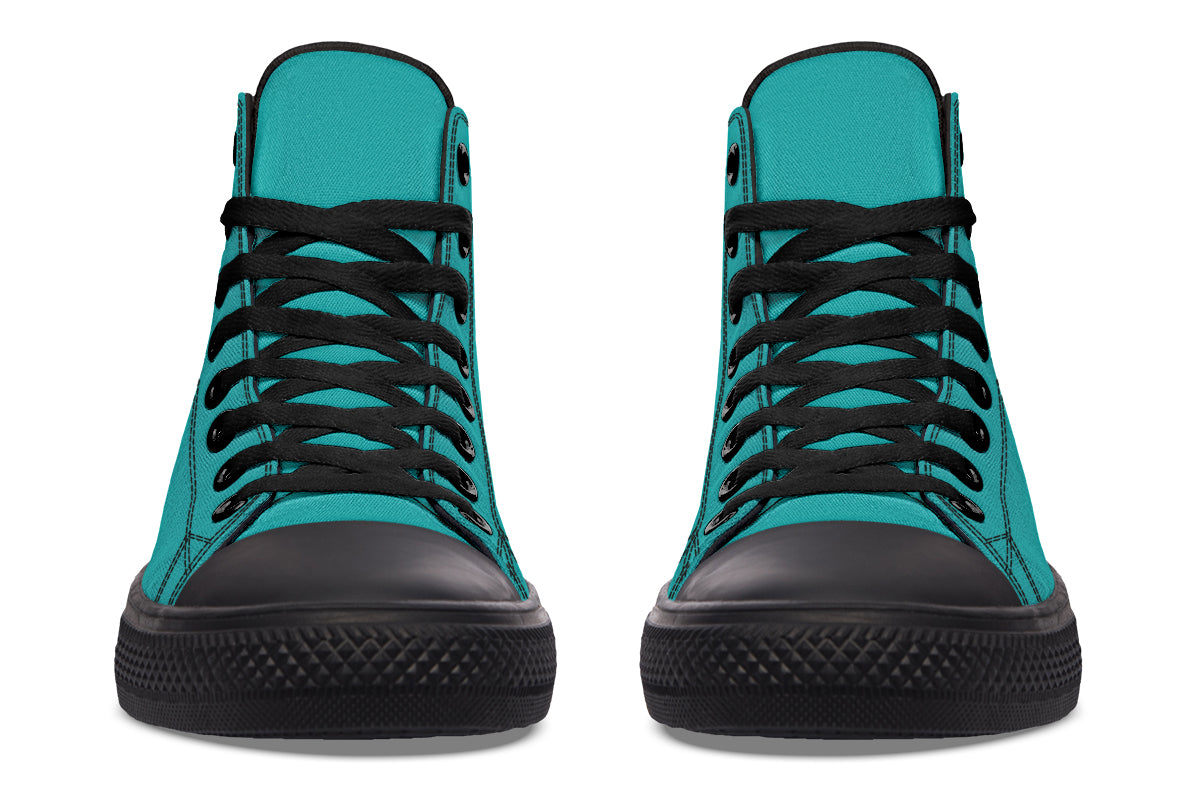 Pennyroyal Teal High Tops (Wide)