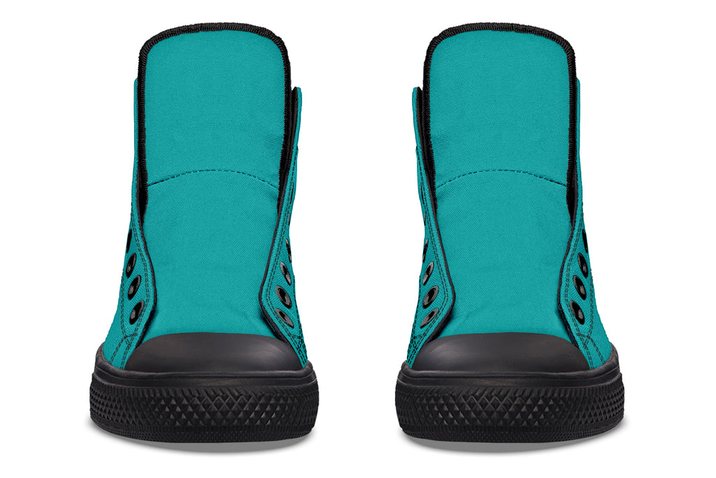 Pennyroyal Teal High Tops (Wide)