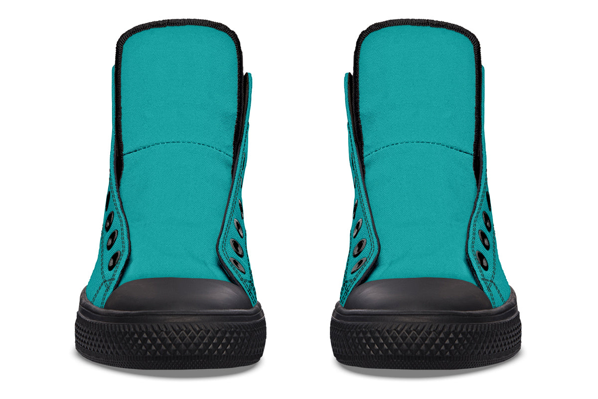 Pennyroyal Teal High Tops (Wide)