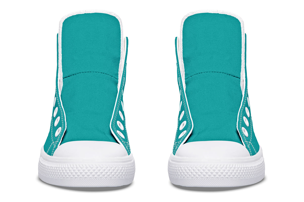 Pennyroyal Teal High Tops (Wide)