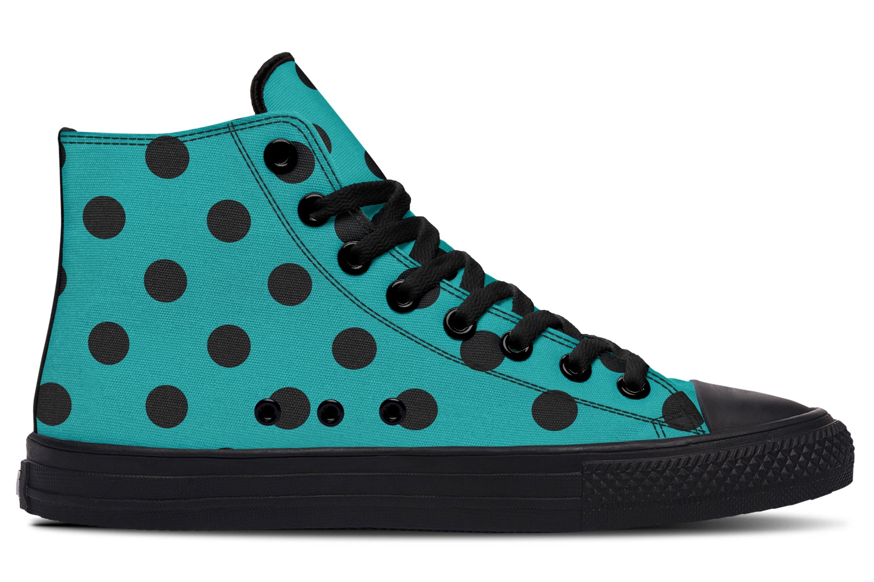 Penny Royal Teal Polka Dot High Tops