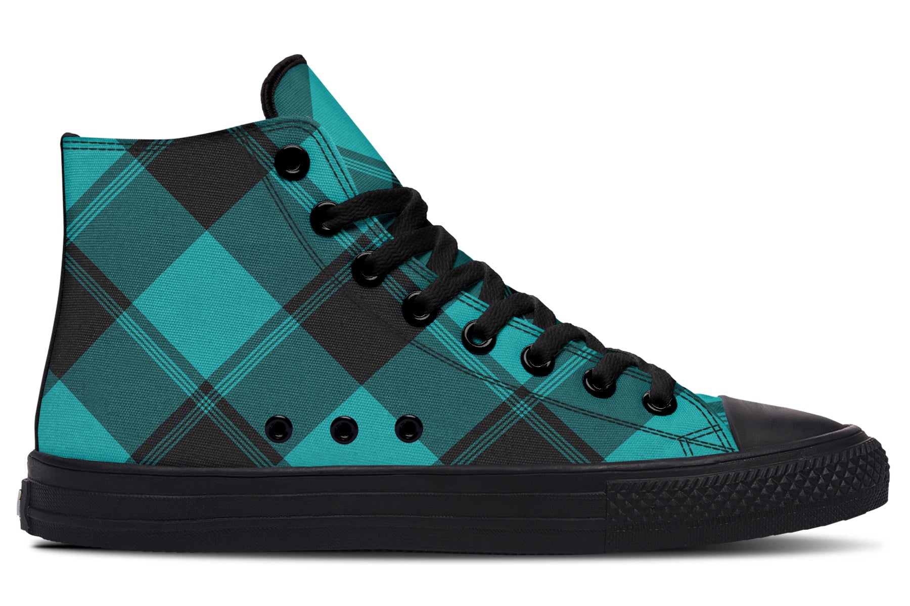 Pennyroyal Teal Plaid High Tops