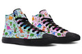 Pink And Blue Mismatched Baby Dinos High Tops - Offbeat Sweetie
