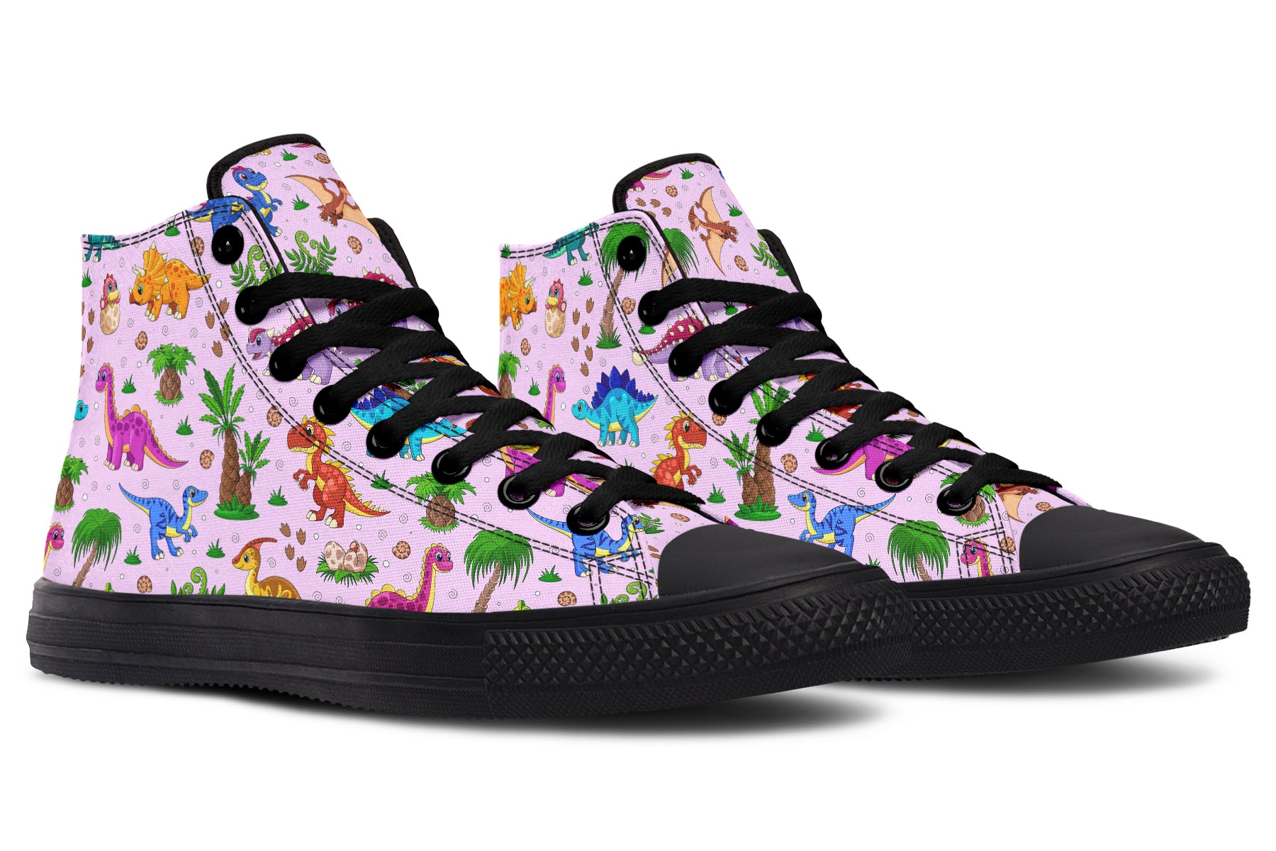Pink Baby Dinos High Tops - Offbeat Sweetie