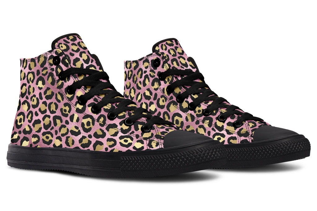 Pink Leopard High Tops - Offbeat Sweetie