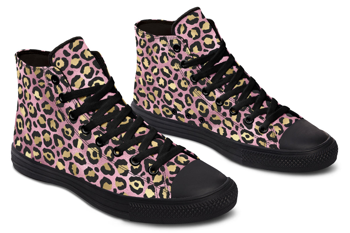 Pink Leopard High Tops - Offbeat Sweetie