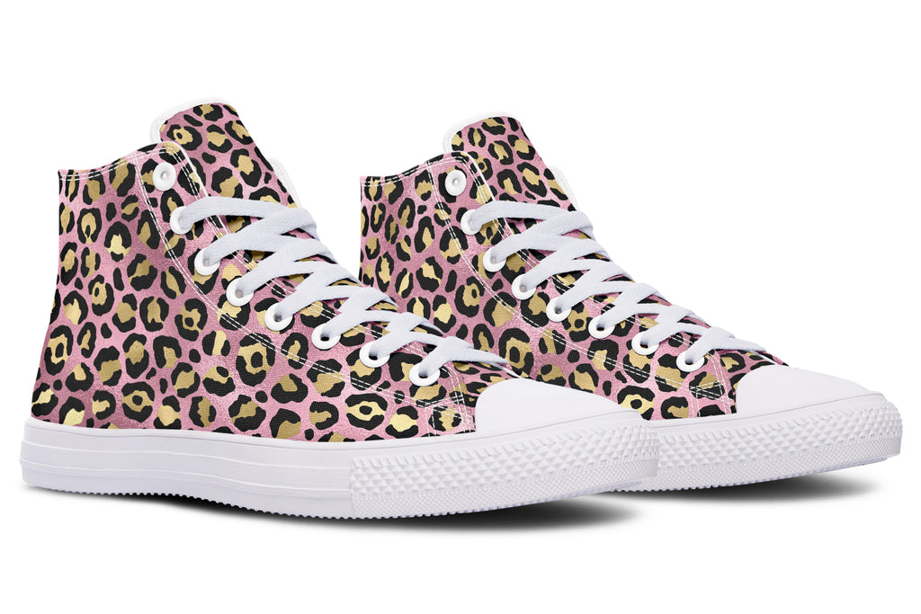 Pink Leopard High Tops - Offbeat Sweetie