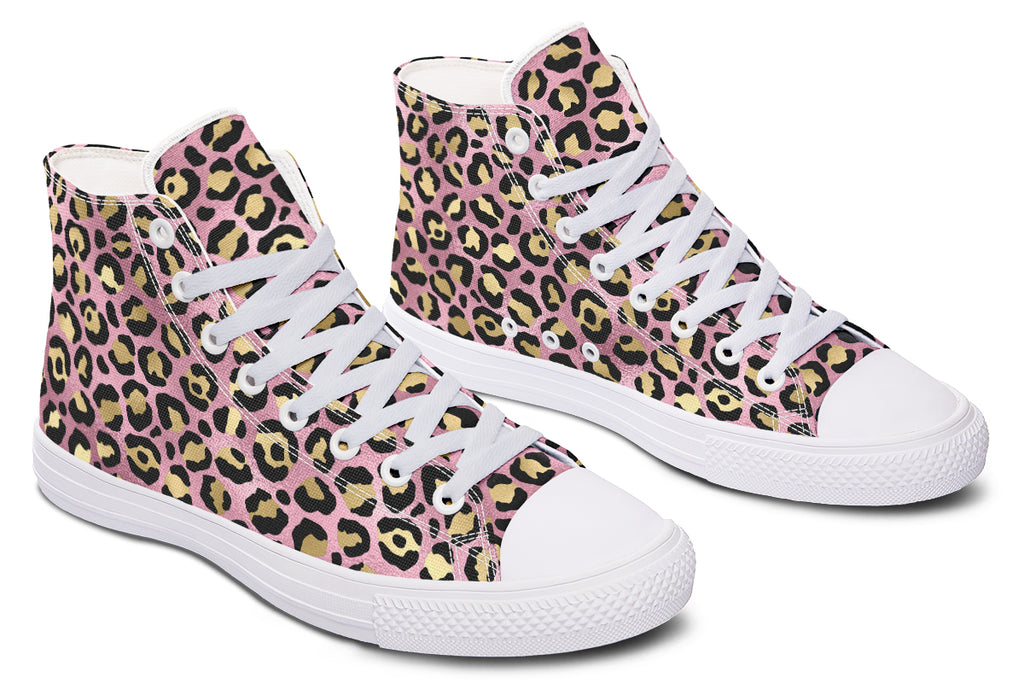 Pink Leopard High Tops - Offbeat Sweetie