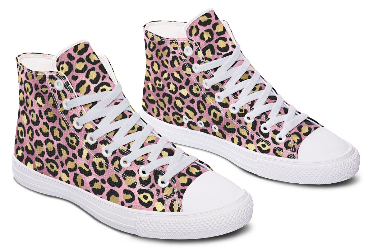 Pink Leopard High Tops - Offbeat Sweetie