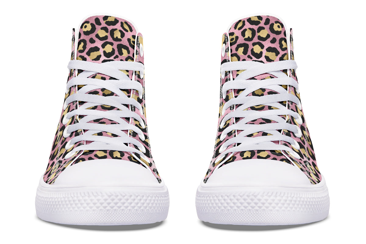 Pink Leopard High Tops - Offbeat Sweetie
