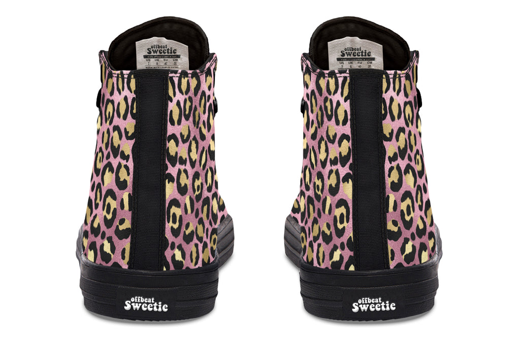 Pink Leopard High Tops - Offbeat Sweetie