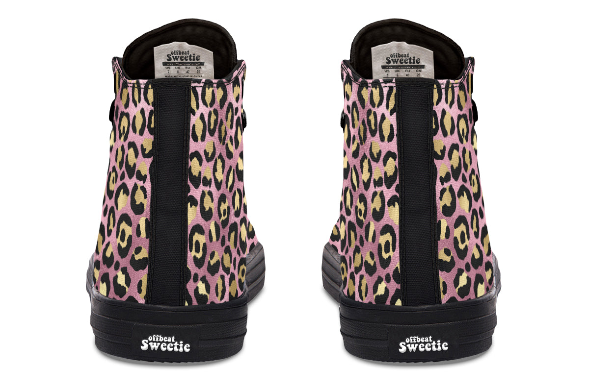 Pink Leopard High Tops - Offbeat Sweetie