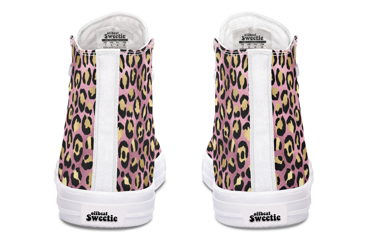 Pink Leopard High Tops - Offbeat Sweetie