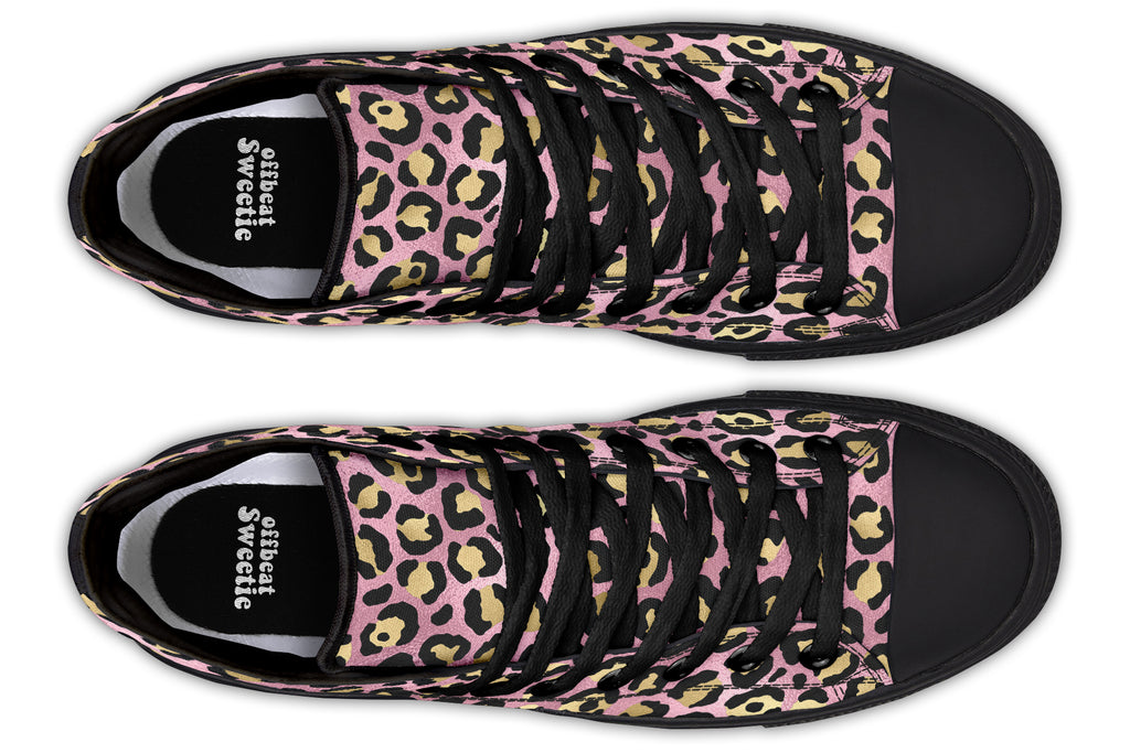 Pink Leopard High Tops - Offbeat Sweetie