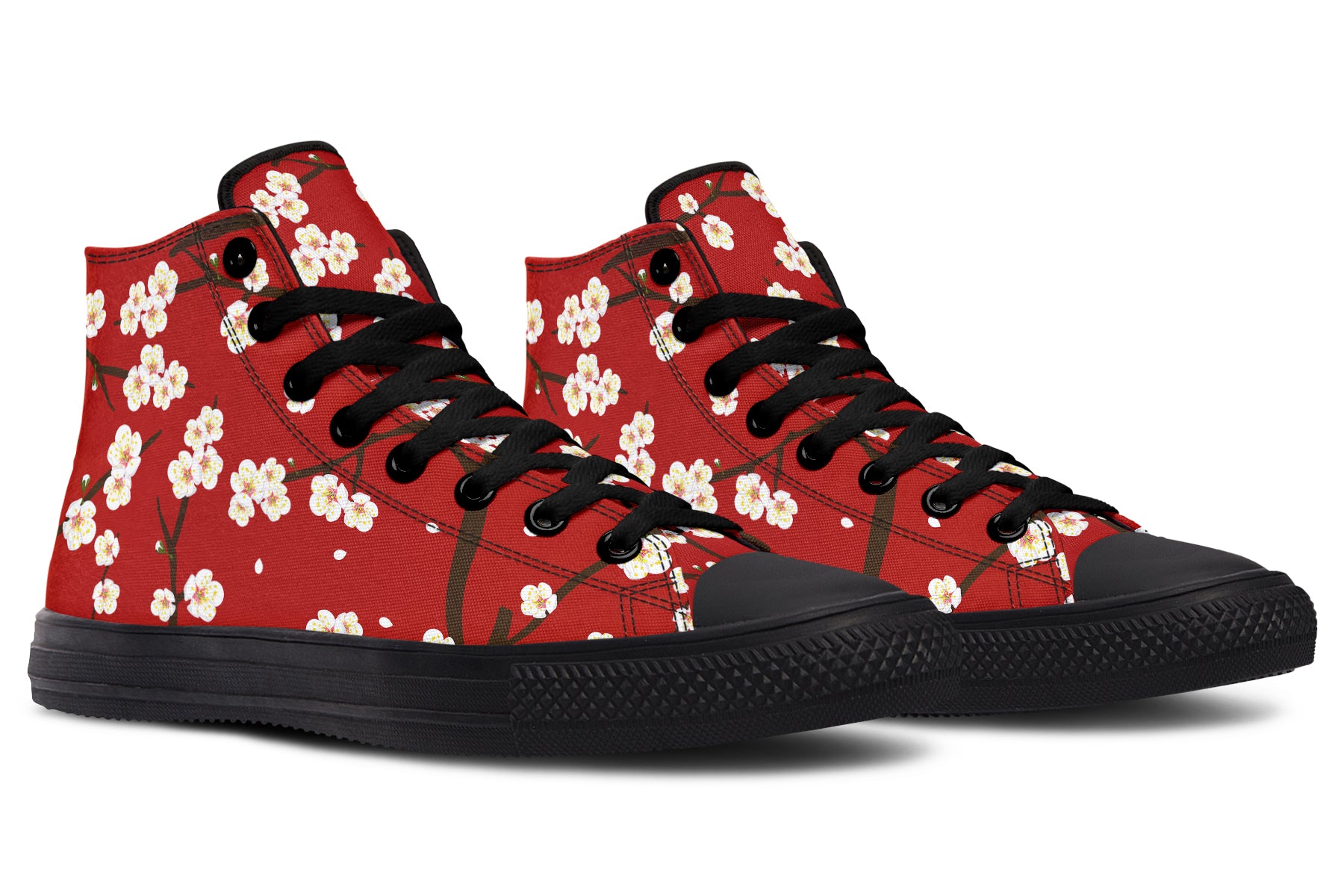 Plum Blossoms High Tops - Offbeat Sweetie