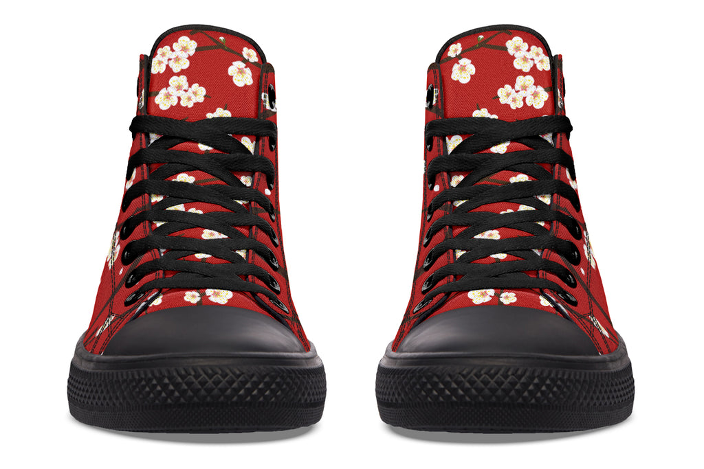Plum Blossoms High Tops - Offbeat Sweetie