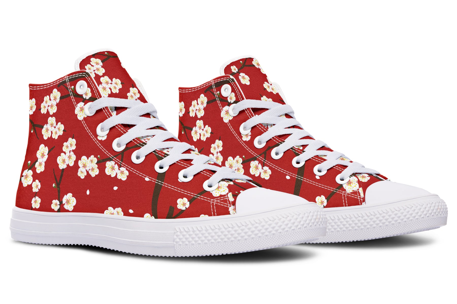Plum Blossoms High Tops - Offbeat Sweetie