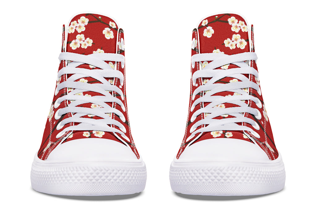Plum Blossoms High Tops - Offbeat Sweetie