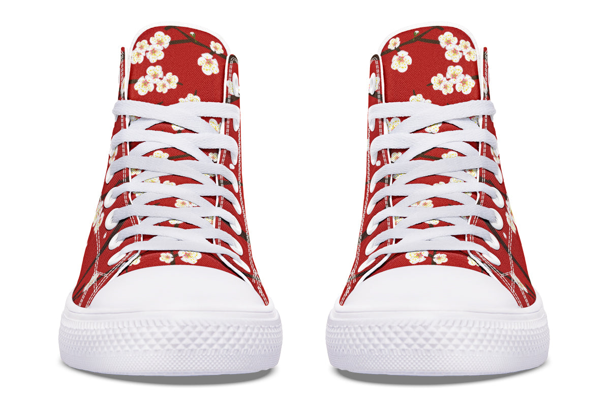 Plum Blossoms High Tops - Offbeat Sweetie