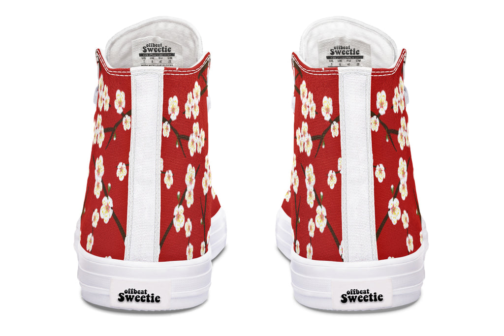 Plum Blossoms High Tops - Offbeat Sweetie