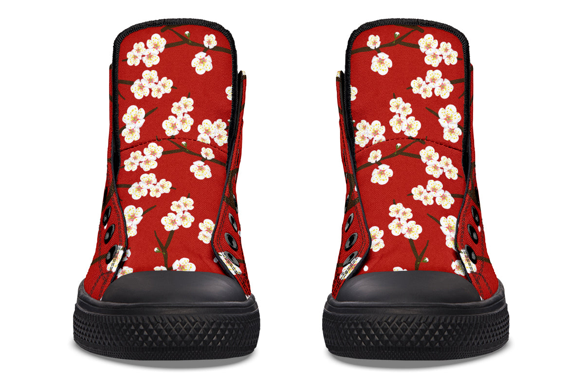 Plum Blossoms High Tops (Wide)