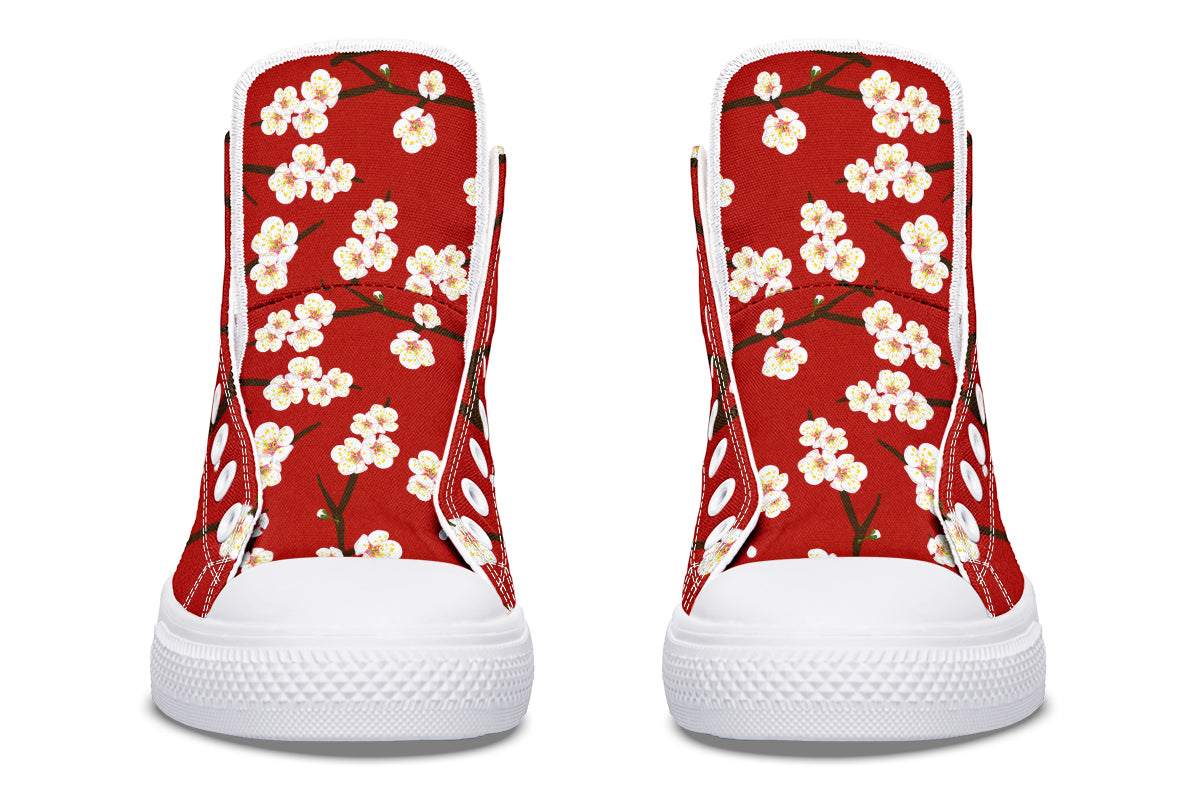 Plum Blossoms High Tops (Wide)