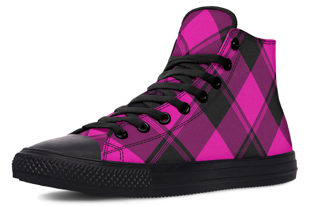 Pretty In Pink Plaid High Tops
