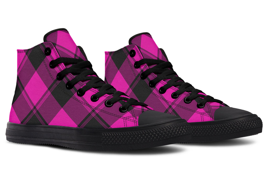 Pretty In Pink Plaid High Tops