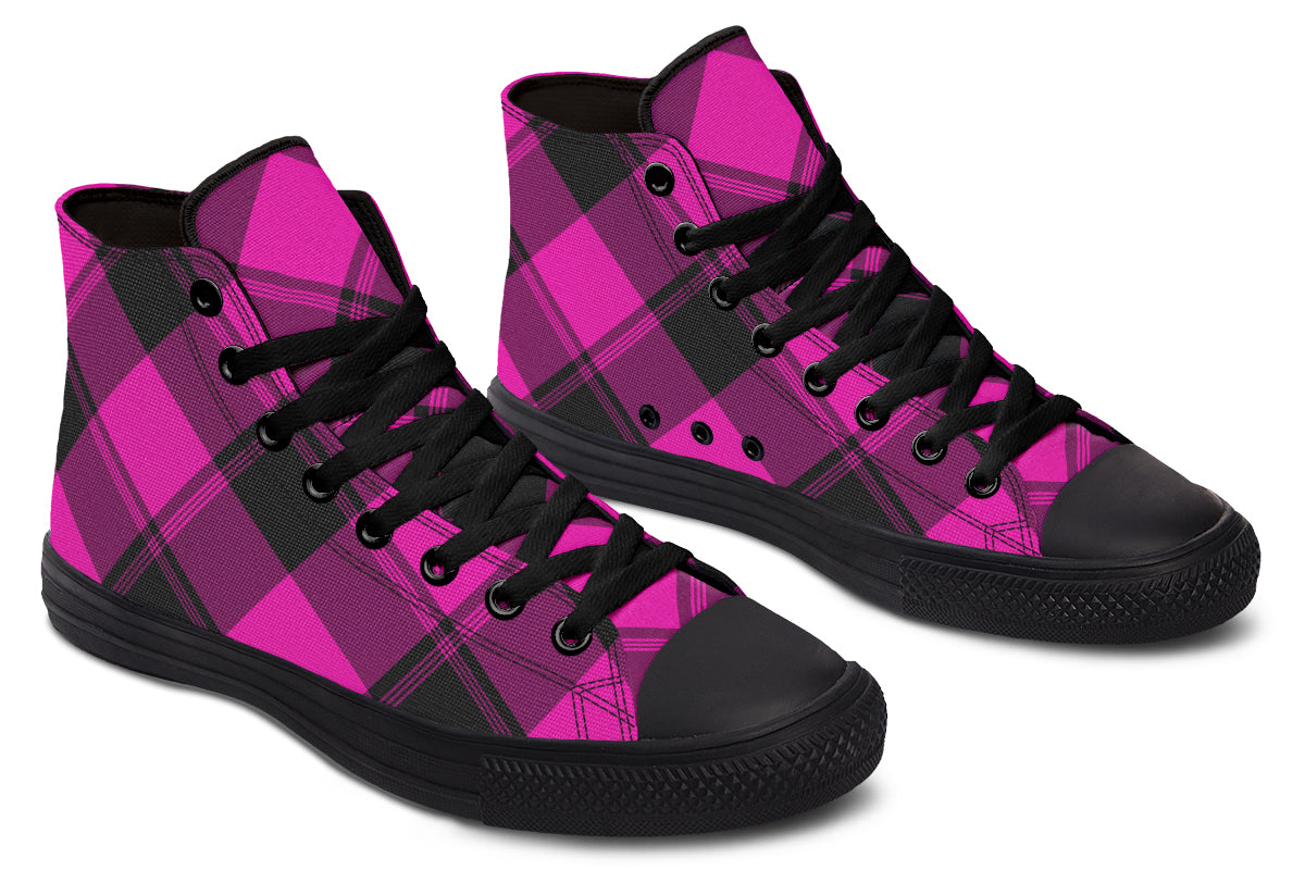 Pretty In Pink Plaid High Tops