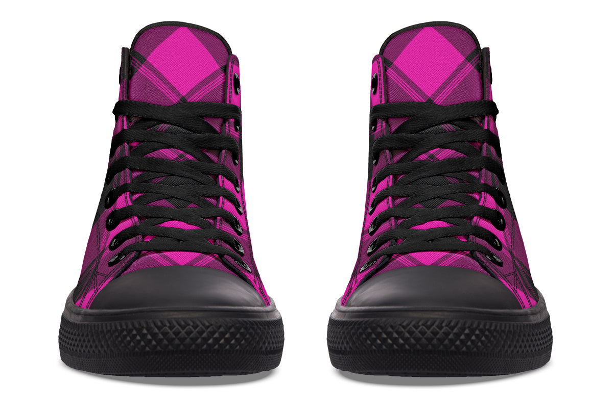 Pretty In Pink Plaid High Tops