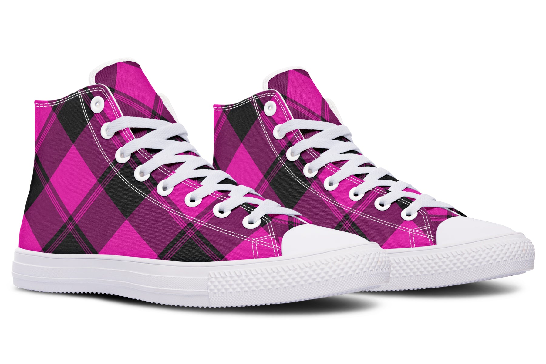 Pretty In Pink Plaid High Tops