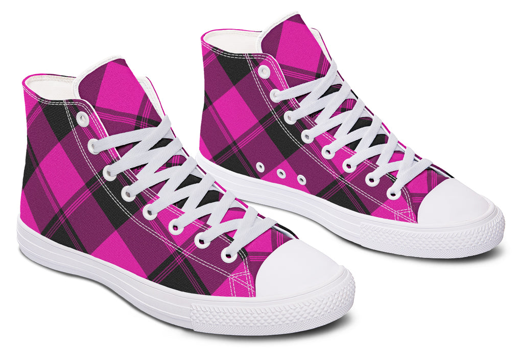 Pretty In Pink Plaid High Tops