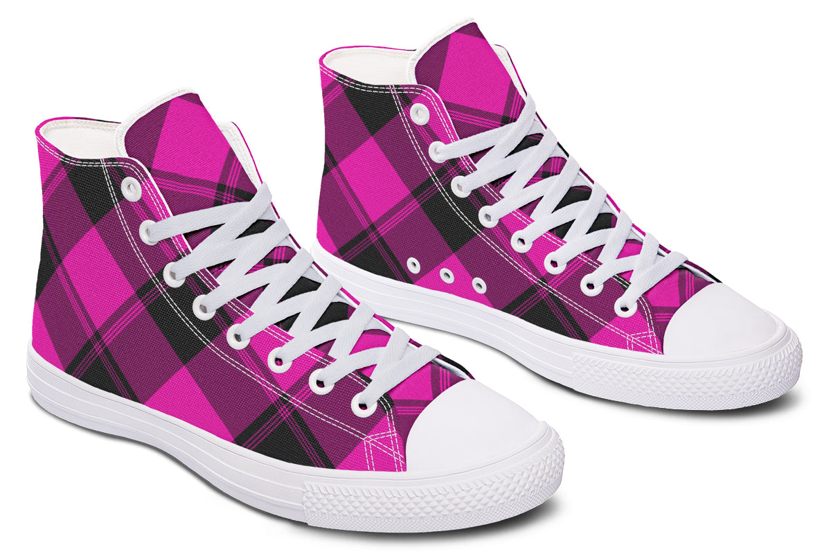 Pretty In Pink Plaid High Tops