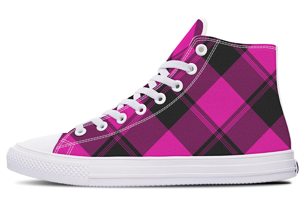 Pretty In Pink Plaid High Tops