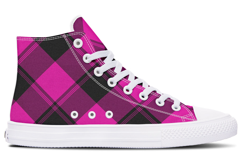 Pretty In Pink Plaid High Tops
