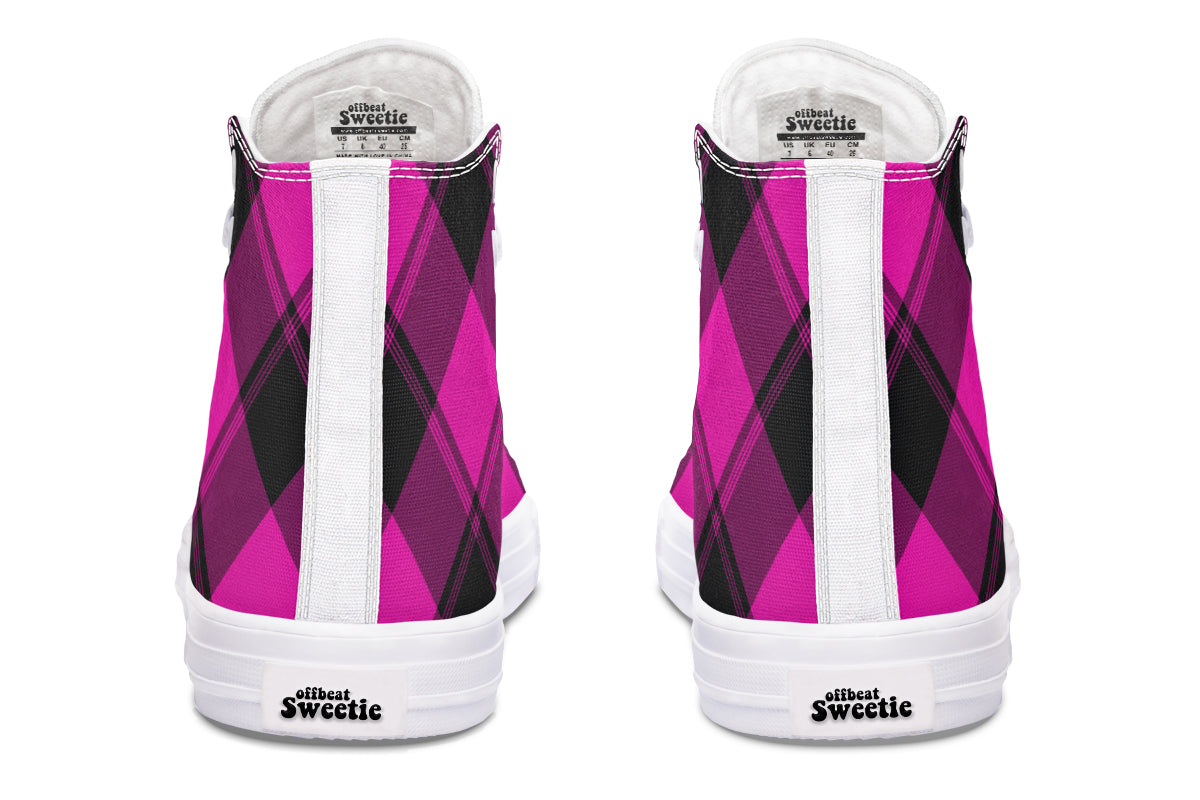 Pretty In Pink Plaid High Tops