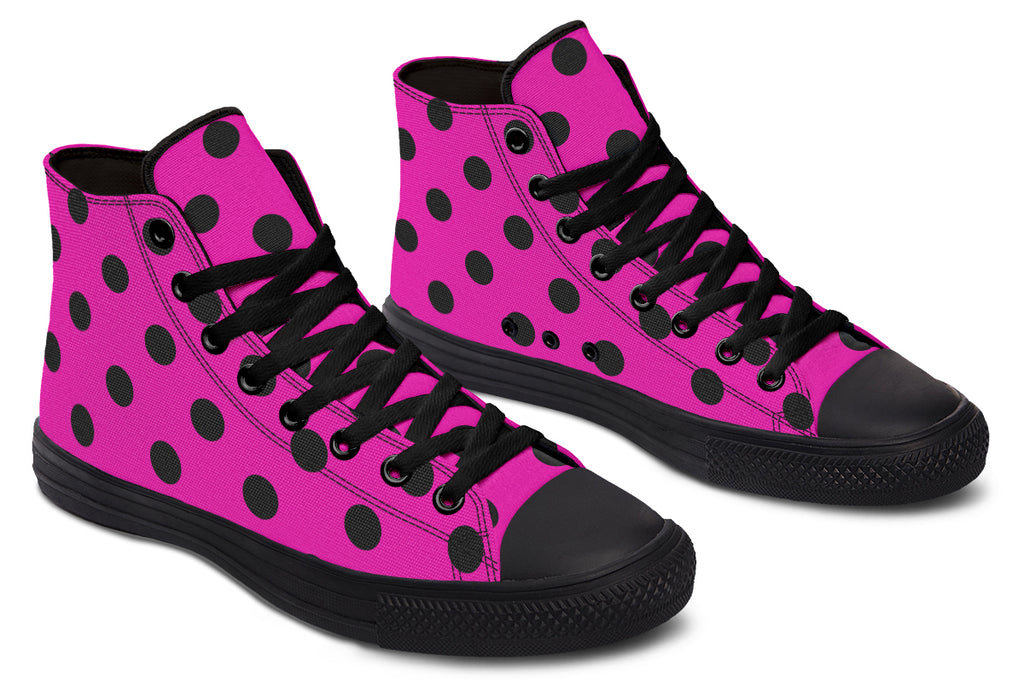 Pretty In Pink Polka Dot High Tops