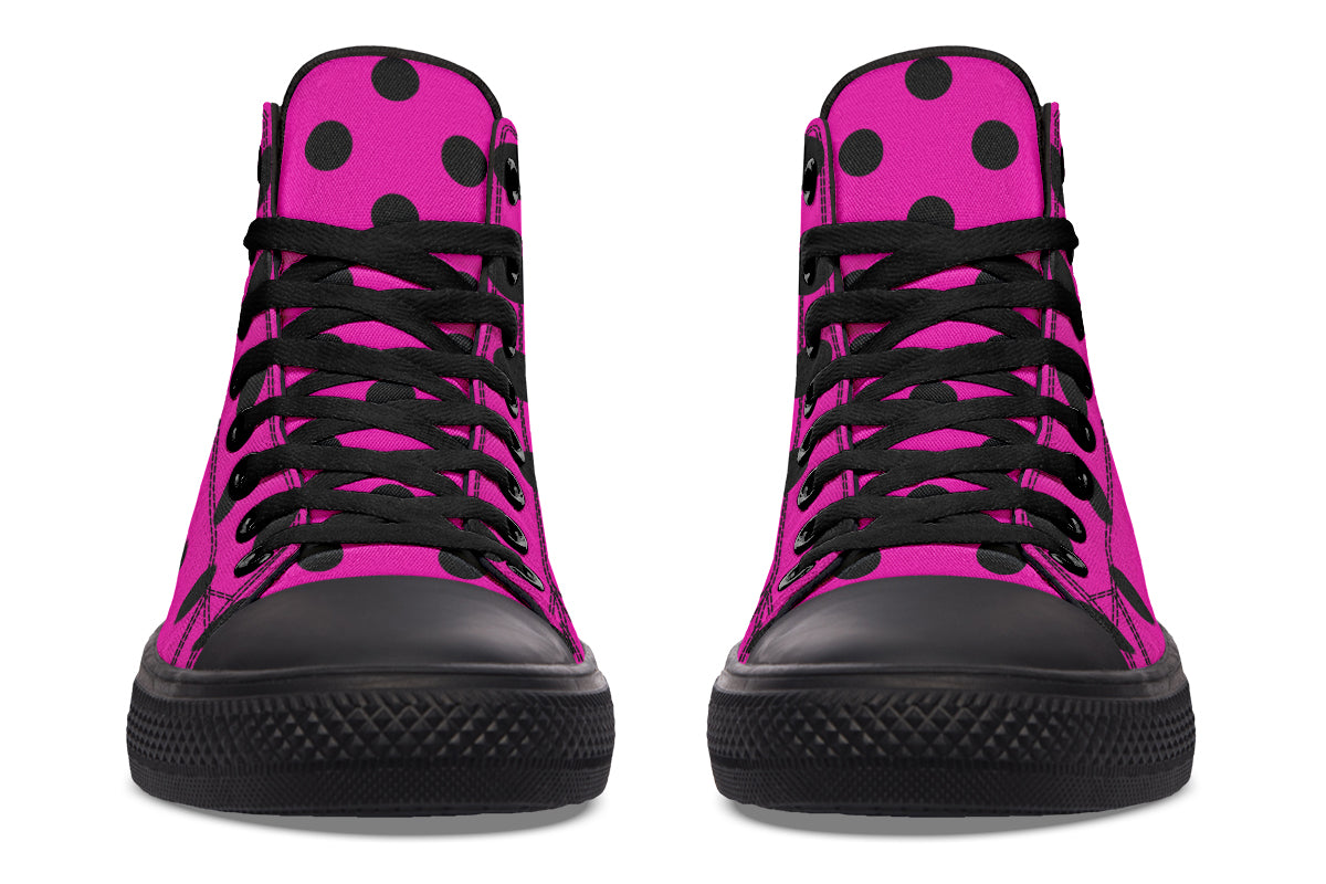 Pretty In Pink Polka Dot High Tops